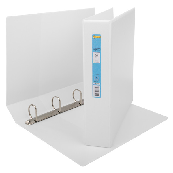 123encre classeur à 4 anneaux en D (40 mm) - blanc 301071 - 1