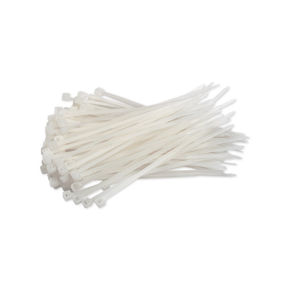 123inkt 123encre collier de serrage 100 x 2,5 mm (100 pièces) - blanc 099.0350 302425 - 1