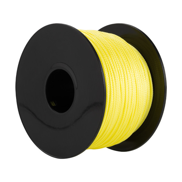 123encre cordeau de maçon sur bobine (2 mm x 100 m) - jaune fluo 303049 - 1