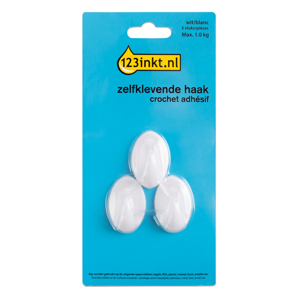 123inkt 123encre crochet adhésif 1 kg (3 pièces) - blanc 77735-00000-00C AR-02P 301004 - 1