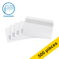 123inkt 123encre enveloppe 110 x 220 mm - EA5/6 fenêtre à gauche patte autocollante (500 pièces) - blanc 123-202520 202520C 209012 88098971C 300913