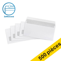 123encre enveloppe 110 x 220 mm - EA5/6 fenêtre à gauche patte autocollante (500 pièces) - blanc