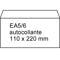 123inkt 123encre enveloppe 110 x 220 mm - EA5/6 patte autocollante (25 pièces) - blanc 123-201520-25 201520-25C 209004 300907