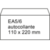 123encre enveloppe 110 x 220 mm - EA5/6 patte autocollante (25 pièces) - blanc