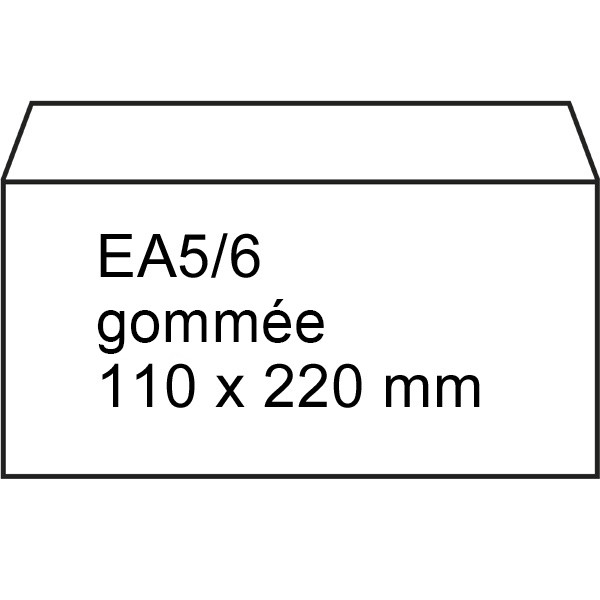 123inkt 123encre enveloppe 110 x 220 mm - EA5/6 patte gommée (25 pièces) - blanc 123-201020-25 201020-25C 209000 300905 - 1