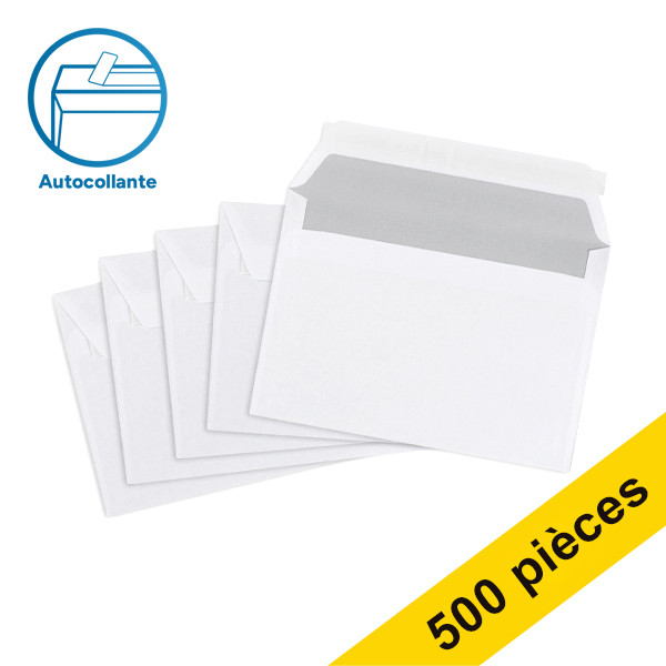 123inkt 123encre enveloppe 114 x 162 mm - C6 patte autocollante (500 pièces) - blanc 123-201500 201500C 209030 88099445C 300904 - 1