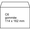 123encre enveloppe 114 x 162 mm - C6 patte gommée (25 pièces) - blanc