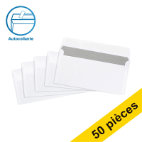 123inkt 123encre enveloppe 114 x 229 mm - C5/6 patte autocollante (50 pièces) - blanc 123-201530-50 300917