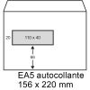 123encre enveloppe 156 x 220 mm - EA5 fenêtre à gauche patte autocollante (500 pièces) - blanc