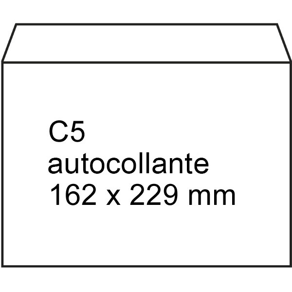 123inkt 123encre enveloppe 162 x 229 mm - C5 patte autocollante (25 pièces) - blanc 123-201560-25 300926 - 1