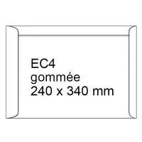 123inkt 123encre enveloppe 240 x 340 mm - EC4 patte gommée (250 pièces) - blanc 123-303070 300949