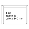 123encre enveloppe 240 x 340 mm - EC4 patte gommée (250 pièces) - blanc