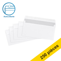 123encre enveloppe administrative 110 x 220 mm - EA5/6 auto-adhésif (250 pièces) - blanc 302776