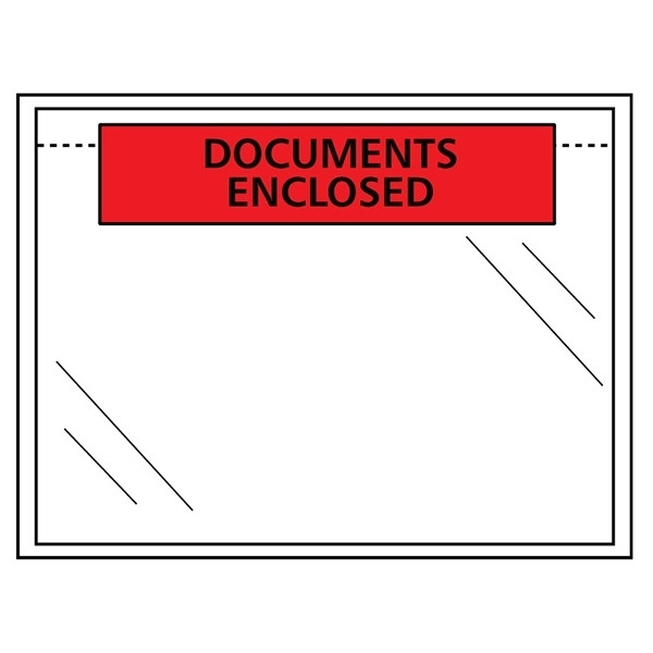 123inkt 123encre enveloppe de liste de colisage documents enclosed 165 x 122 mm - A6 auto-adhésive (100 pièces) RD-310102-100C 300769 - 1