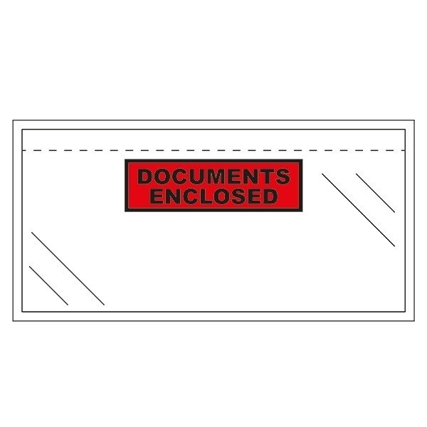 123inkt 123encre enveloppe de liste de colisage documents enclosed 225 x 122 mm - DL autoadhésive (1000 pièces) 310302C 300773 - 1