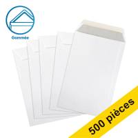 123inkt 123encre enveloppe pochette 185 x 280 mm - P185 patte gommée (500 pièces) - blanc 123-303700 300936
