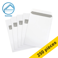 123inkt 123encre enveloppe pochette 229 x 324 mm - C4 fenêtre à gauche patte gommée (250 pièces) - blanc 123-303090 209076 303090C 300945
