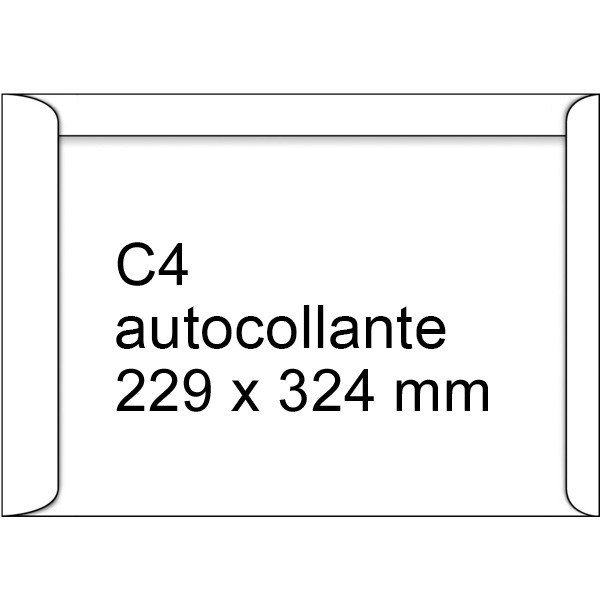 123inkt 123encre enveloppe pochette 229 x 324 mm - C4 patte autocollante (10 pièces) - blanc 123-303580-10 300942 - 1