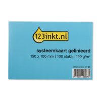 123inkt 123encre fiche Bristol lignée 150 x 100 mm (100 pièces) 13802XC K-6102C 301420