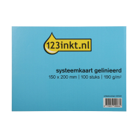 123inkt 123encre fiche Bristol lignée 150 x 200 mm (100 pièces) K-6106C 301422