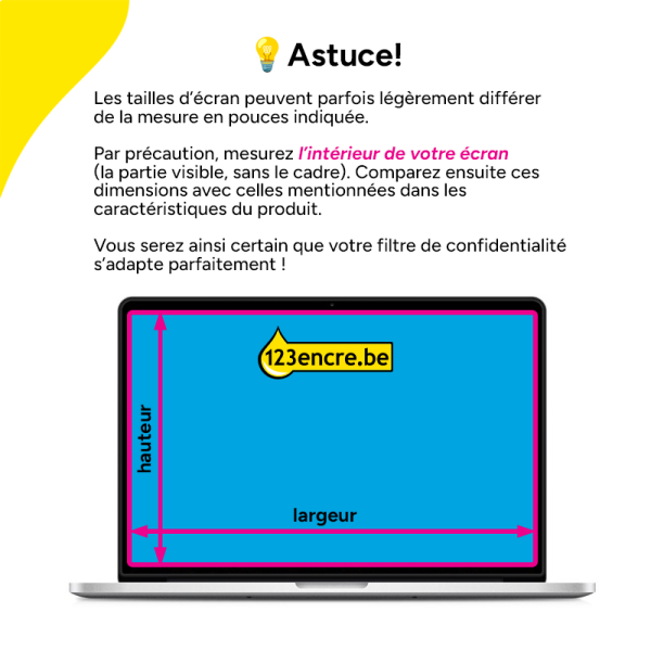 123encre filtre de confidentialité magnétique pour MacBook 14,2 pouces (2021-2025) 303156 - 2