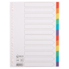 123inkt 123encre intercalaires colorés en carton A4 avec 12 onglets (23 trous) 100194C 300536