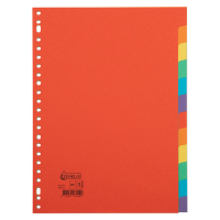 123encre intercalaires colorés en carton A4 avec 12 onglets (23 trous) 300532