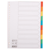 123inkt 123encre intercalaires en carton A4 avec 10 onglets (23 trous) - coloré 100193C 300535
