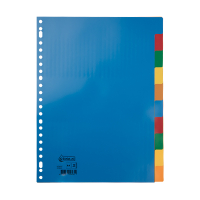 123encre intercalaires en plastique A4 avec 10 onglets (23 trous)