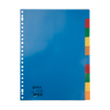 123encre intercalaires en plastique A4 avec 10 onglets (23 trous)