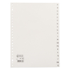 123encre intercalaires en plastique A4 avec 20 onglets A-Z (23 trous) - blanc