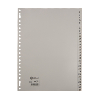 123encre intercalaires en plastique A4 avec 31 onglets (23 trous) - gris
