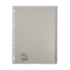 123encre intercalaires en plastique A4 avec 31 onglets (23 trous) - gris
