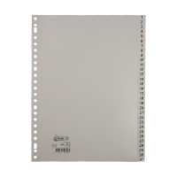 123inkt 123encre intercalaires en plastique A4 avec 31 onglets (23 trous) - gris G431CMC 301536