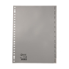 123encre intercalaires mensuels en plastique A4 avec 12 onglets (23 trous) - gris