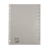 123encre intercalaires mensuels en plastique A4 avec 12 onglets (23 trous) - gris