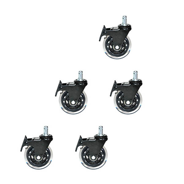 123encre jeu de roulettes pour chaise de bureau 123encre (5 pièces) 302673 - 1