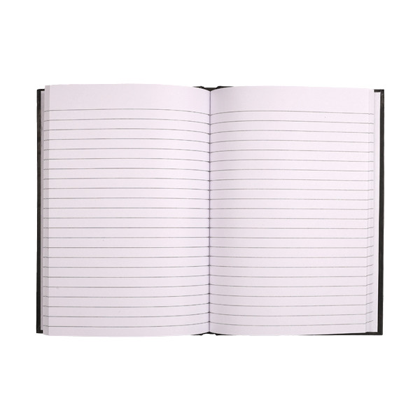 123encre livre relié A5 ligné 80 feuilles - noir 301412 - 2