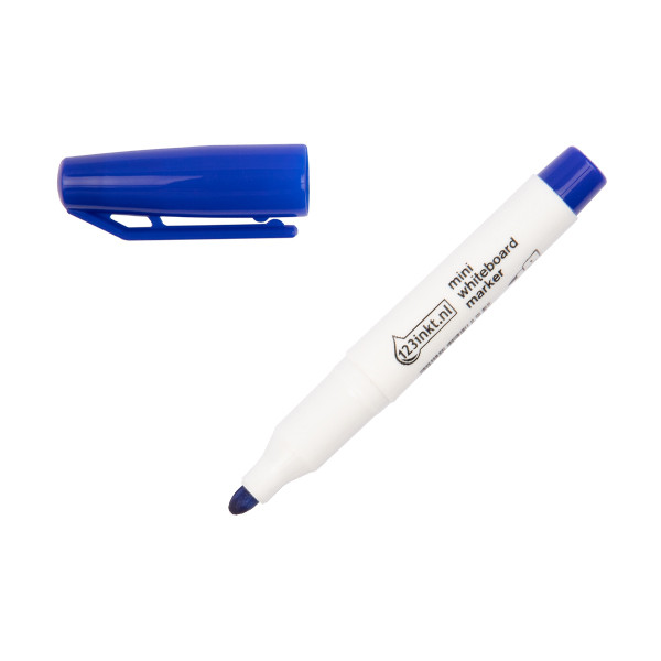123inkt 123encre marqueur mini pour tableau blanc (1 mm - ogive) - bleu 4-366003C 390570 - 1