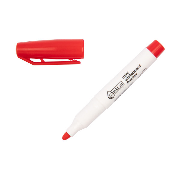 123inkt 123encre marqueur mini pour tableau blanc (1 mm - ogive) - rouge 4-366002C 390568 - 1