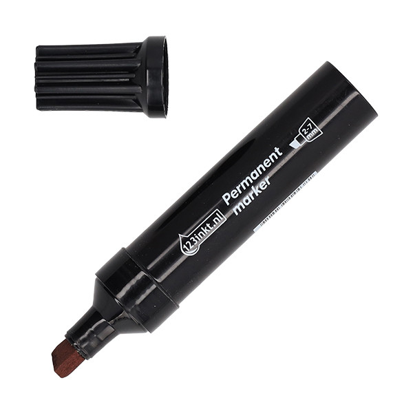 123encre marqueur permanent (2 - 7 mm pointe biseautée) - noir 302975 - 1