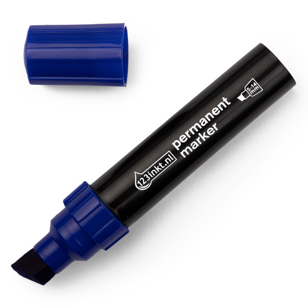 123inkt 123encre marqueur permanent (5 - 14 mm biseauté) - bleu 4-850003C 300838 - 1