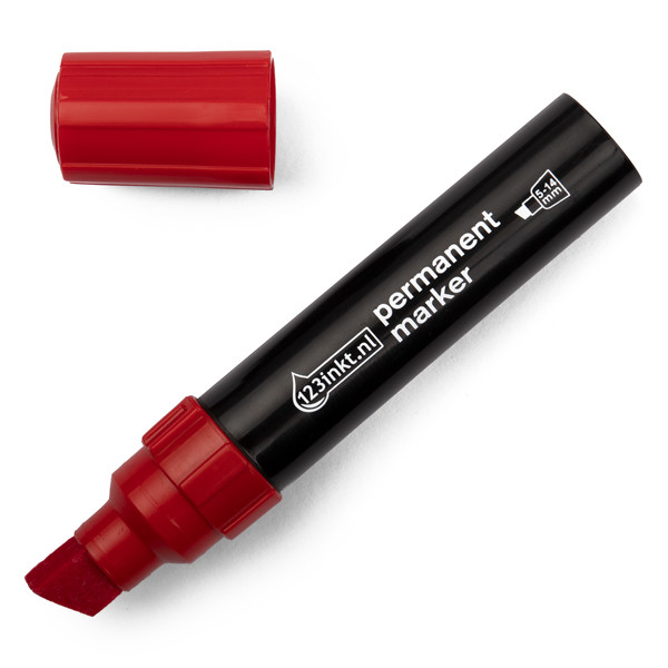 123inkt 123encre marqueur permanent (5 - 14 mm biseauté) - rouge 4-850002C 300839 - 1