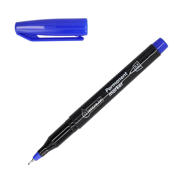 123encre marqueur permanent ultra fin (0,3 mm ogive) - bleu 302960 - 1