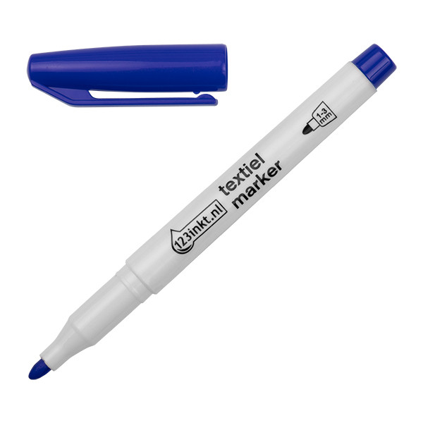 123encre marqueur textile (1 - 3 mm ogive) - bleu 300841 - 1