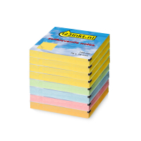 123inkt 123encre notes repositionnables multipack 76 x 76 mm (4x jaune/vert/bleu/rose/orange)  301114