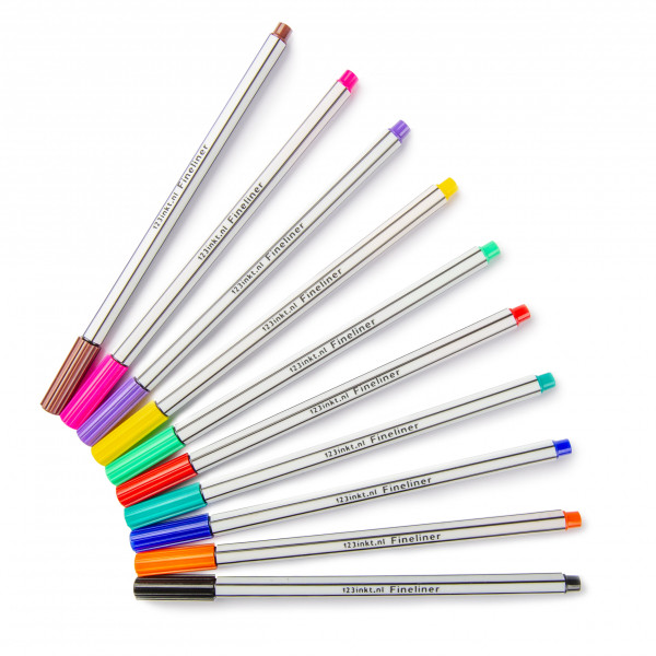 123inkt 123encre offre spéciale : lot de stylos-feutre pointe fine (10 couleurs)  300300 - 1
