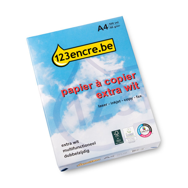 123inkt 123encre papier à copier 1 ramette de 500 feuilles A4 - 80 g/m² 1979CC CP080C1F11A4C PAKPAPIERC 390000 - 1