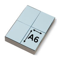 123encre papier d'ordonnance 80 g/m² A6 (2000 feuilles) - bleu 300613