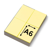 123encre papier d'ordonnance 80 g/m² A6 (2000 feuilles) - jaune 300612